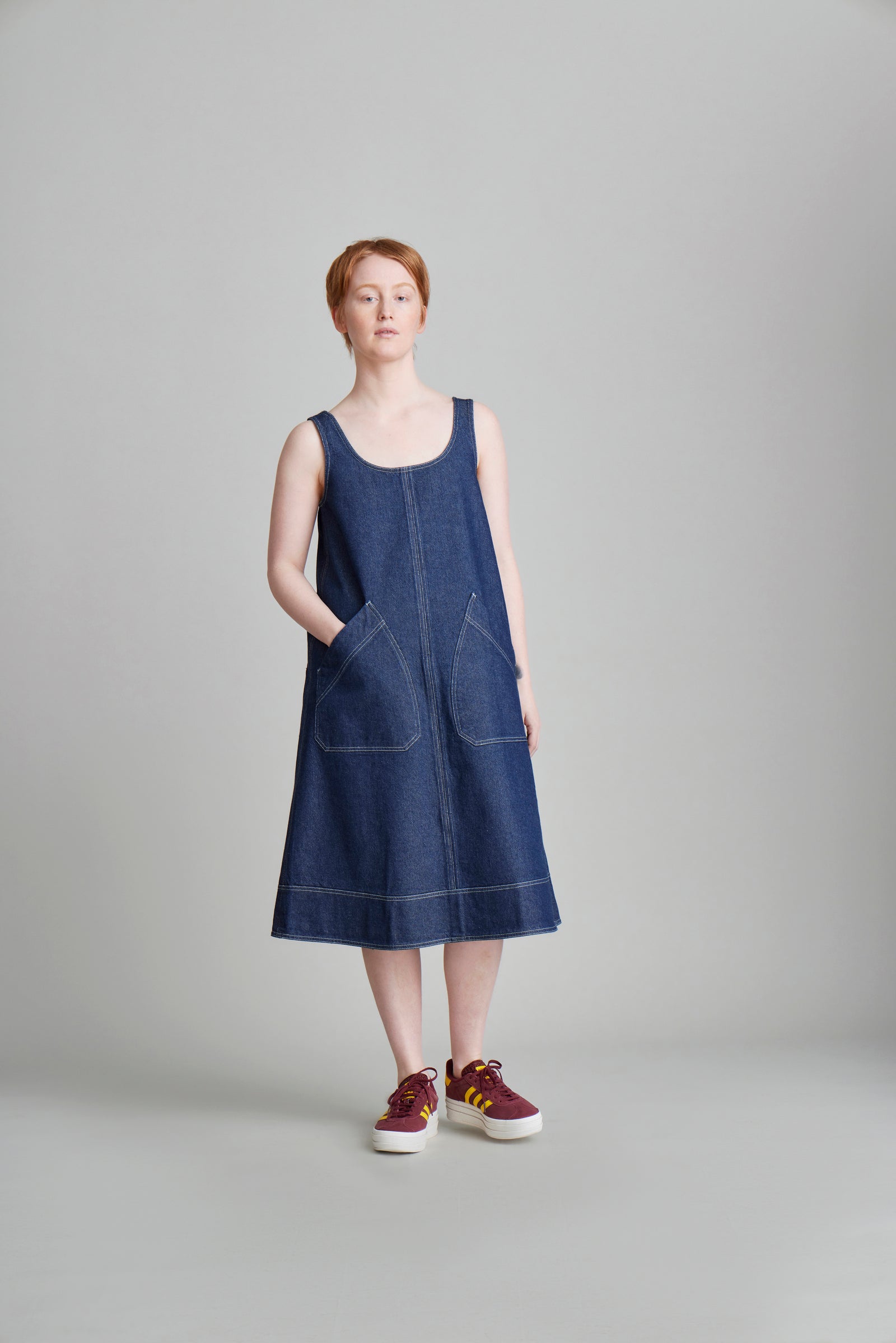 Popover Dress Denim