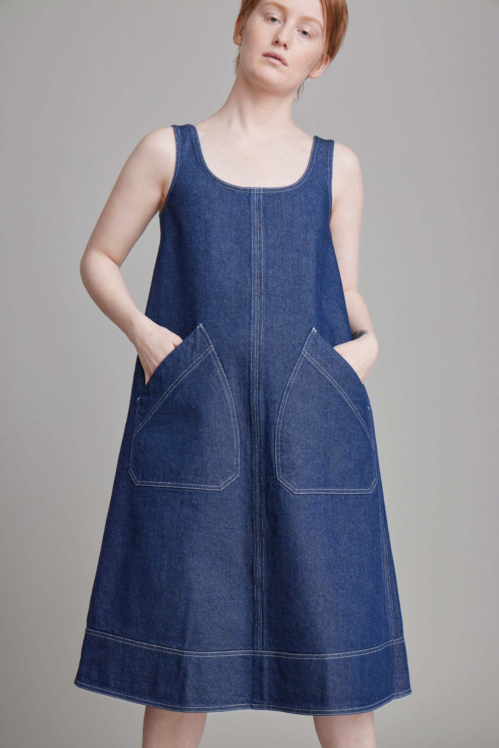 Popover Dress Denim