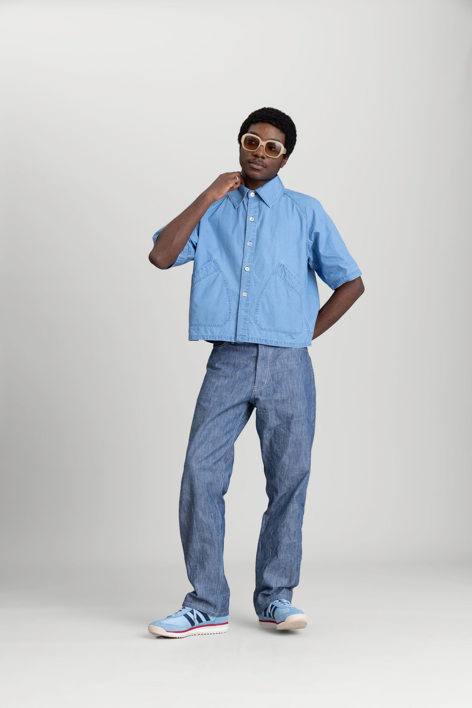 A.B. Camp Shirt : Light Indigo