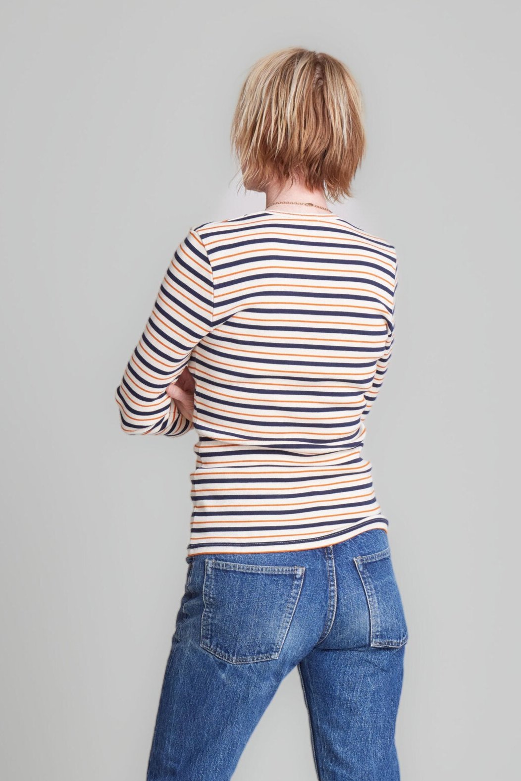 3/4 Sleeve Tee Striped