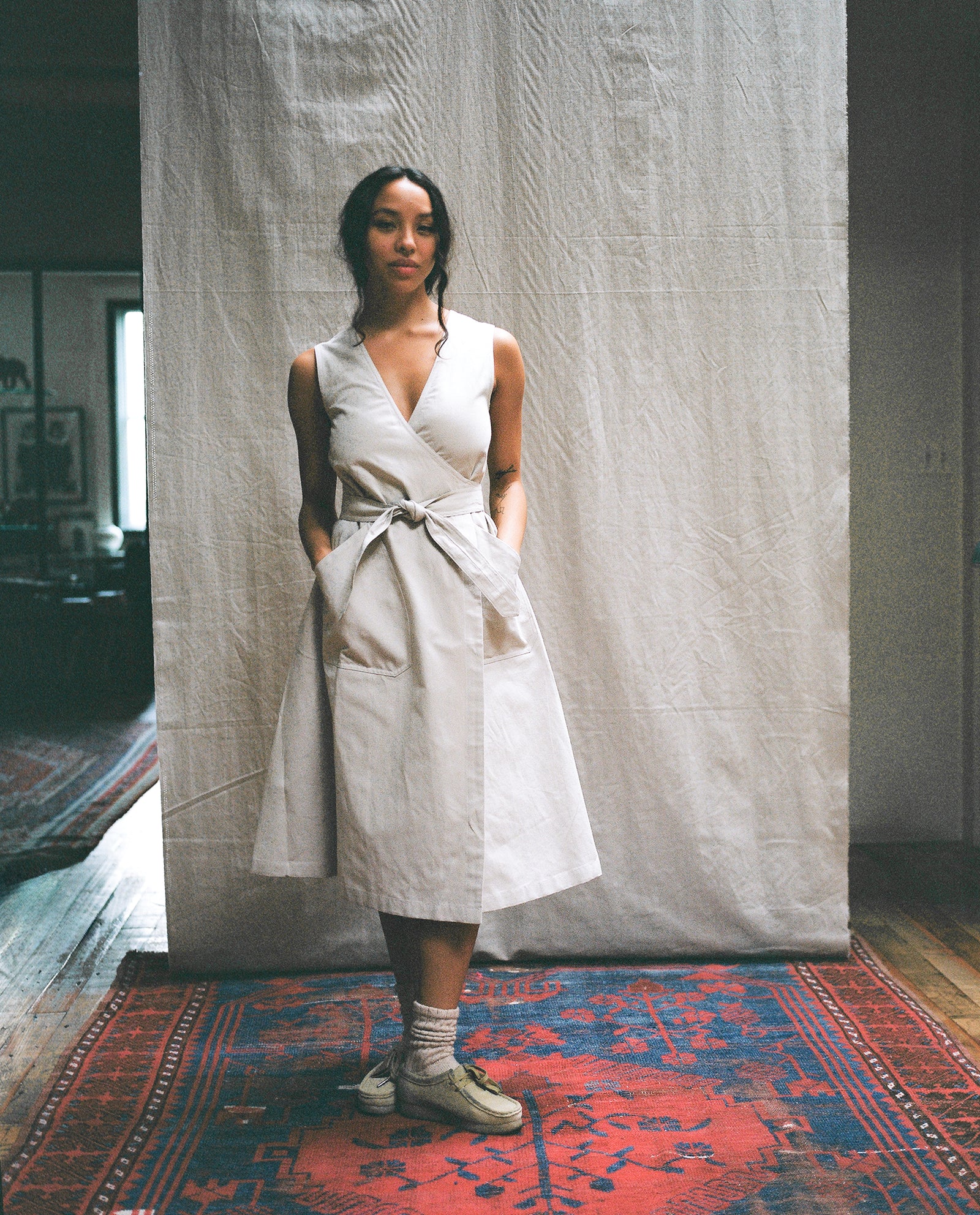 Wrap Dress : Stone