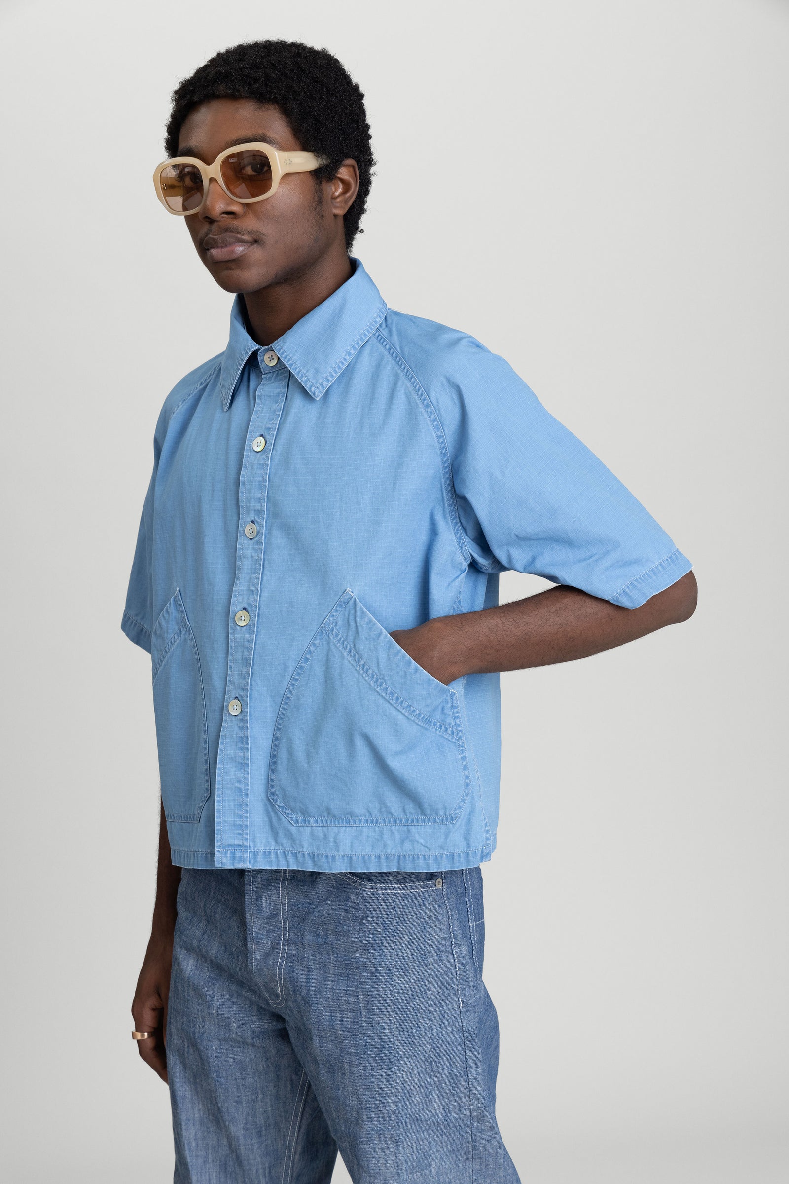 A.B. Camp Shirt : Light Indigo