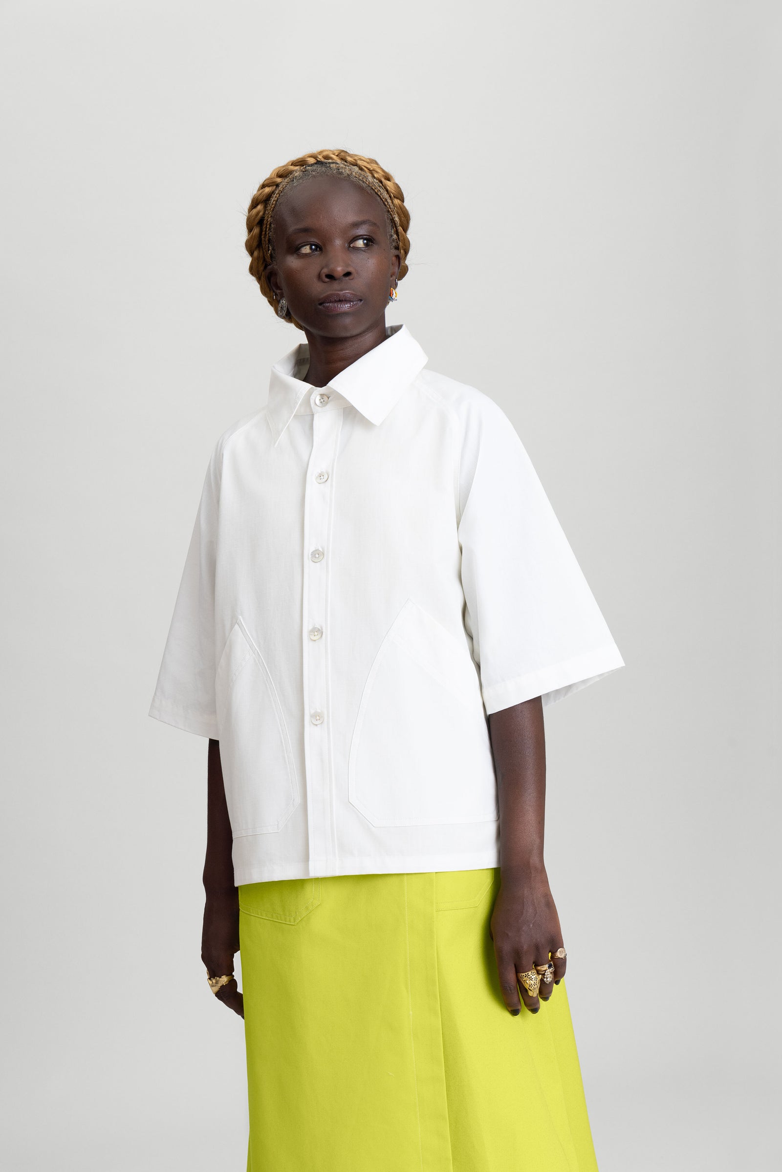 A.B. Camp Shirt : White